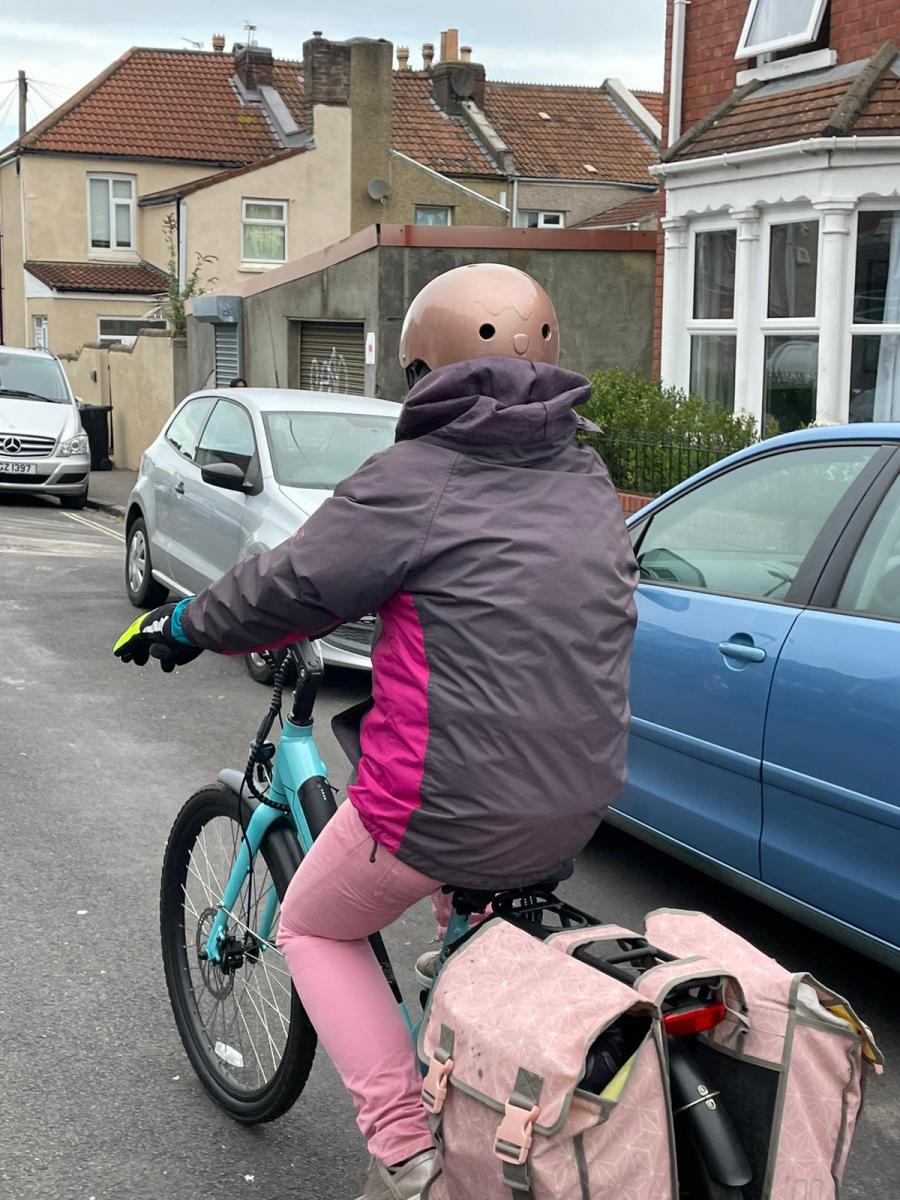 Katharine with her new e-bike